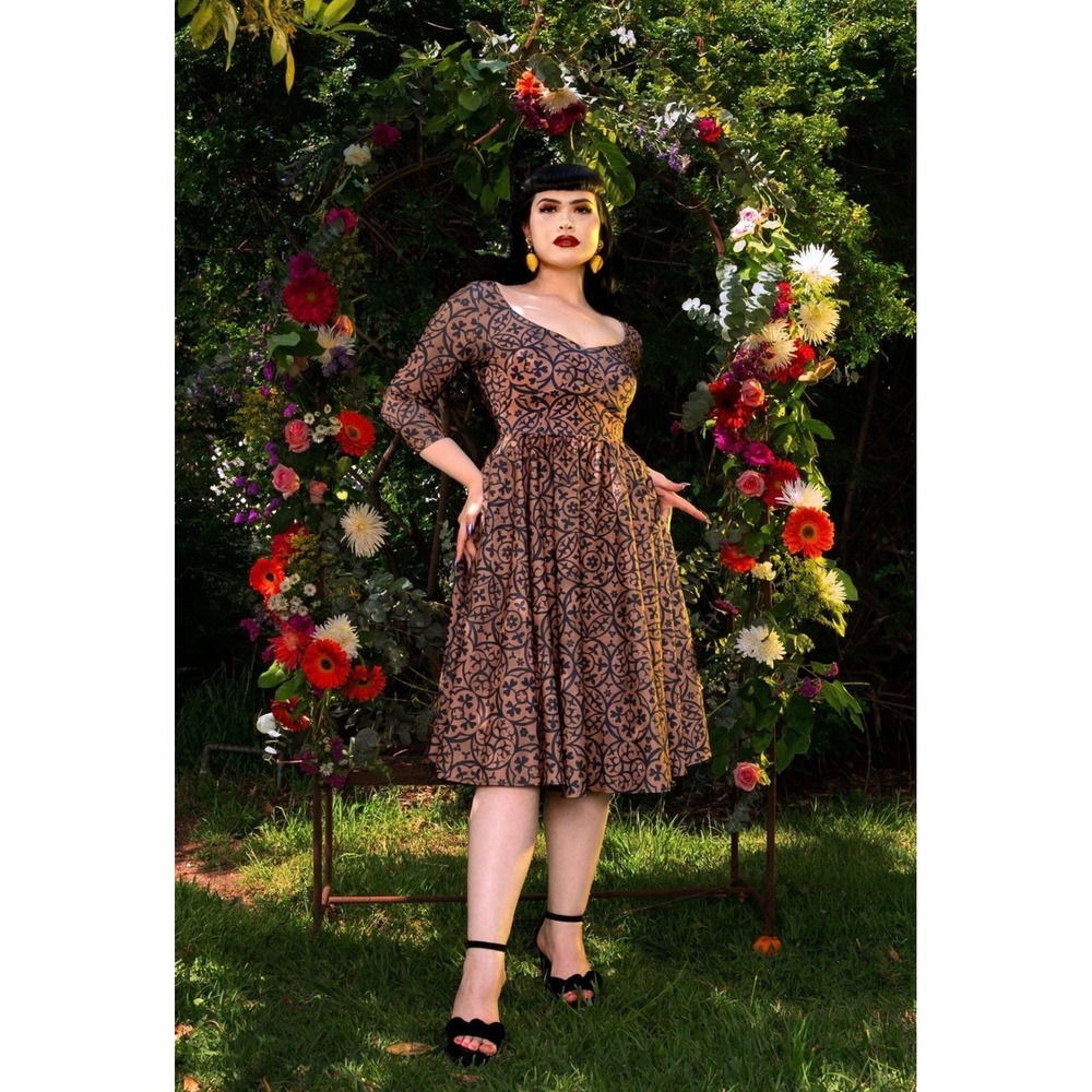 Pinup Girl Clothing Laura Byrnes Hope Johnstun Dress Priscilla Swing Dress XL